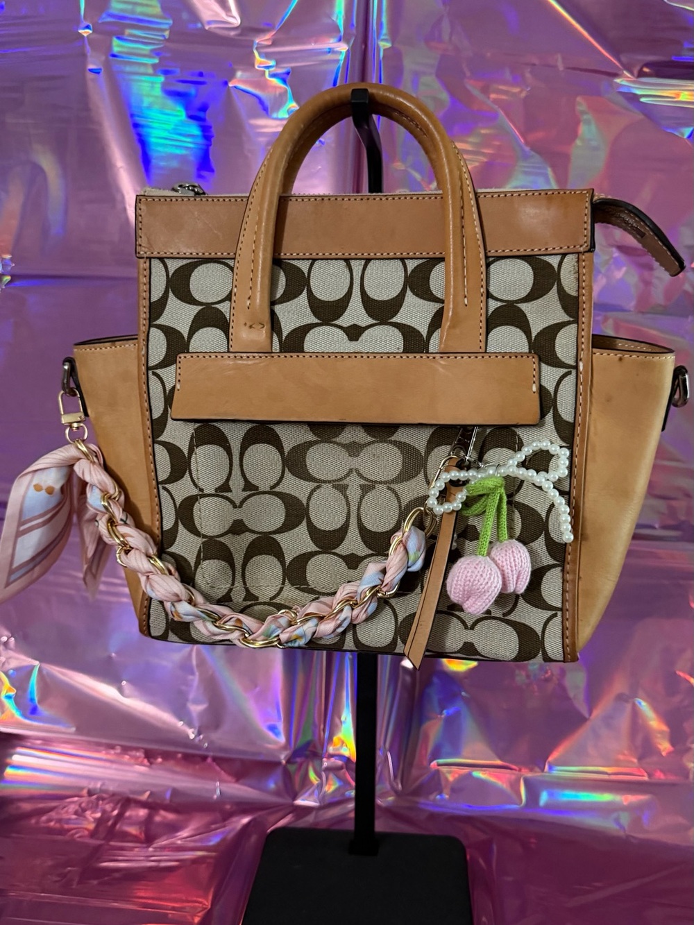 Coach Bleecker Signature Mini Riley Carryall,